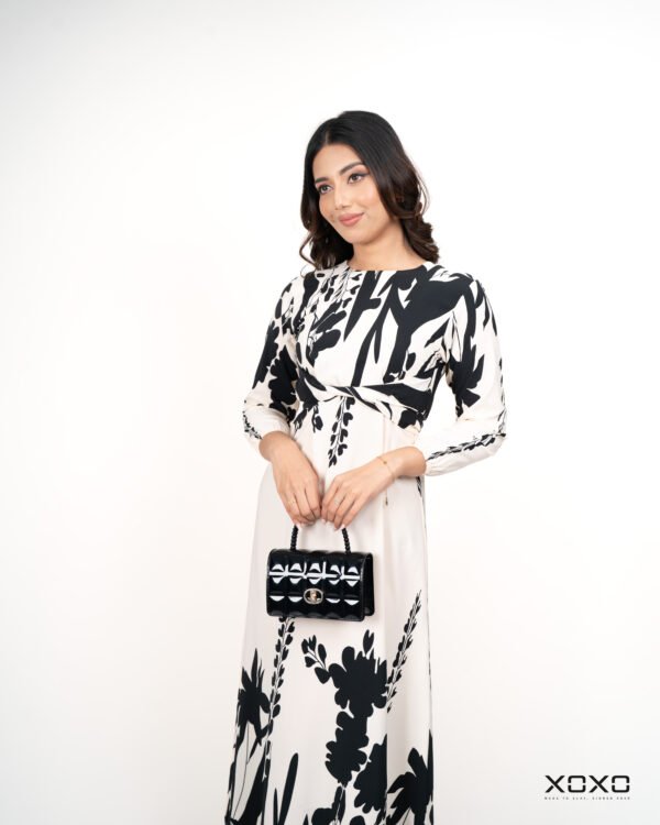 Black & White Long Sleeve Dress